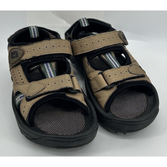 Footjoy Golf Sport Sandals 48786 Brown Adjustable Leather Men's Size 6M - Picture 2 of 5